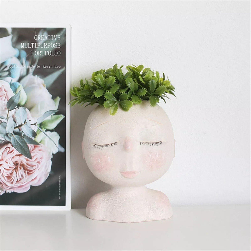 Tranquil Sleep Face Planter Vase