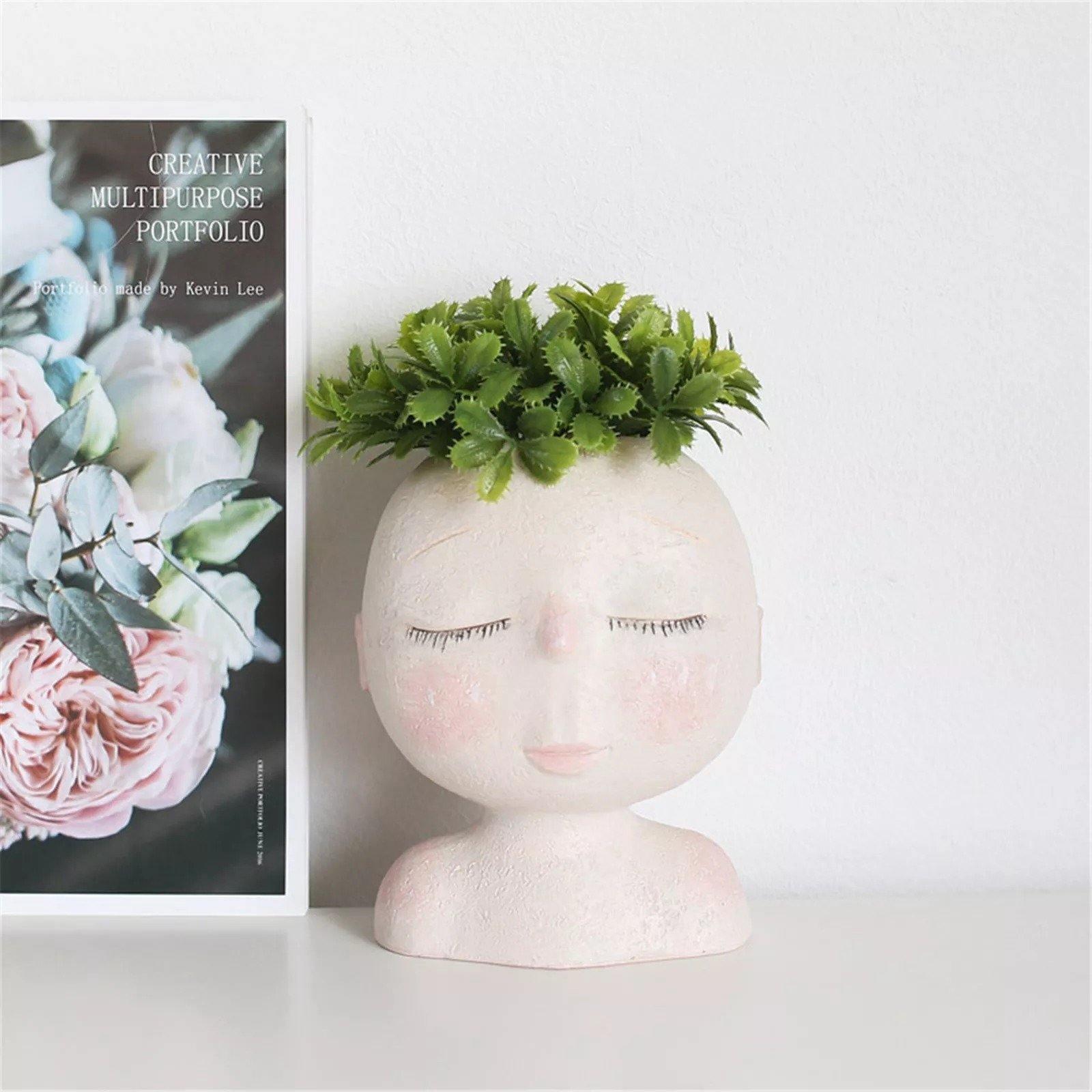 Tranquil Sleep Face Planter Vase